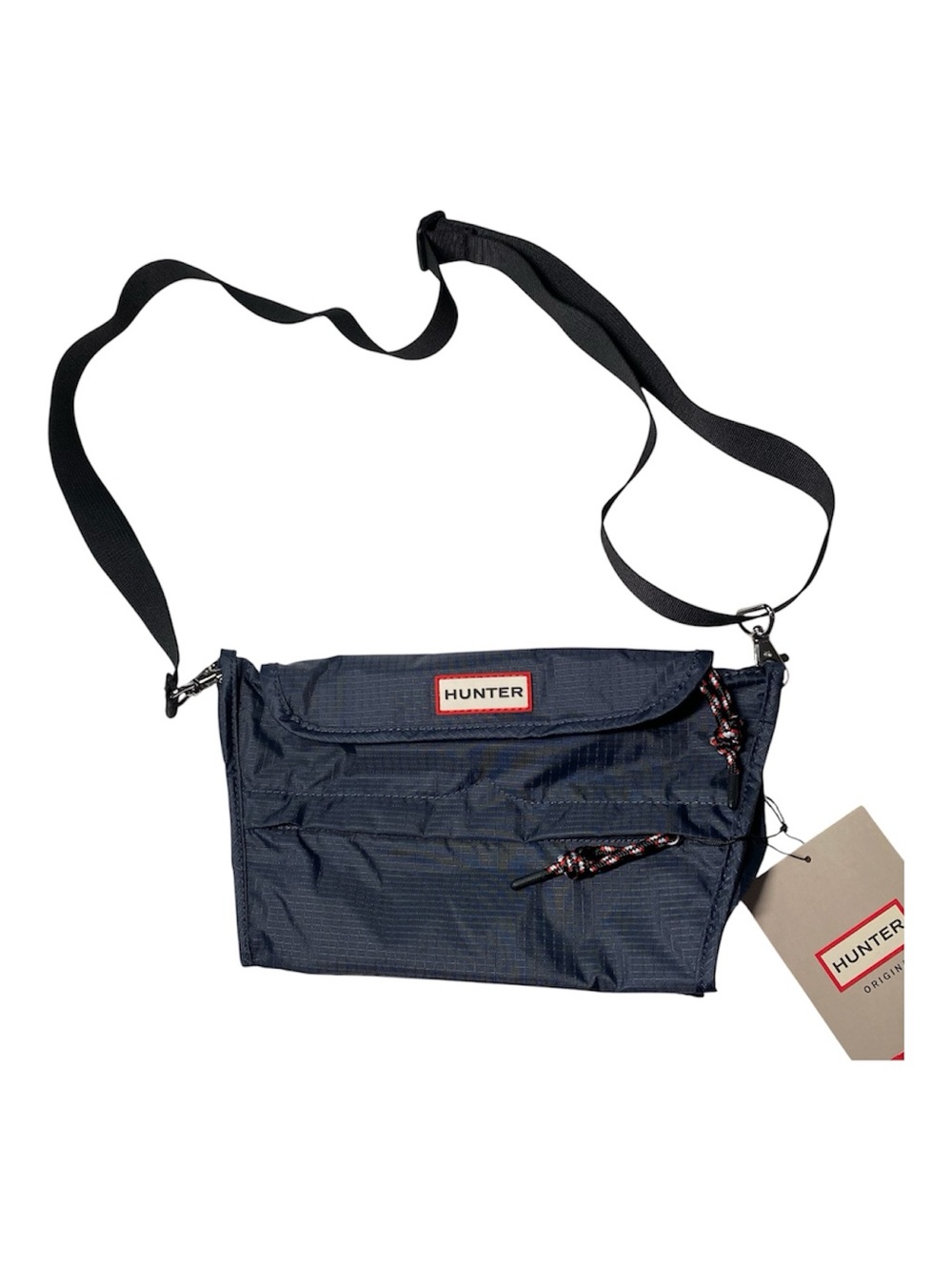New HUNTER Original Packable Crossbody Navy Nylon Travel Lightweight Vacation - Picture 3 of 17